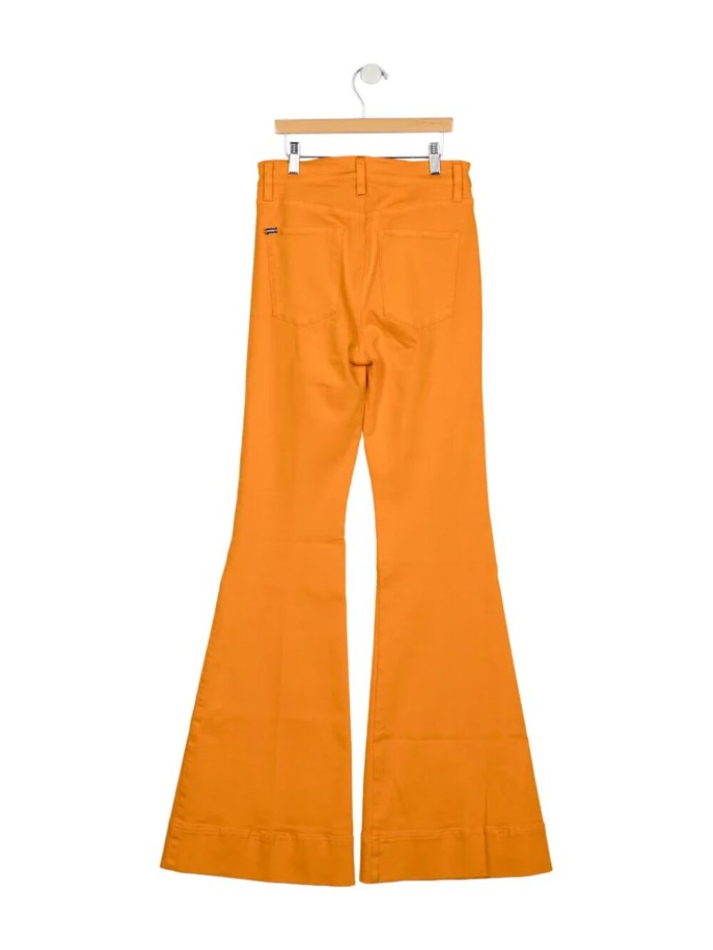 Alice + Olivia Dylan Flare Jeans Orange 27 High Rise 28.5 Inseam Petite Cropped - Picture 3 of 9